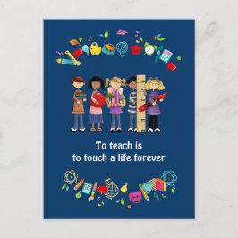 Danke, Lehrer. Schulkinder und Kostenvoranschlag Postkarte