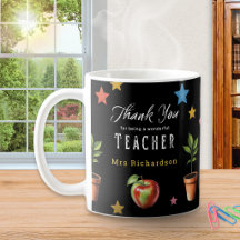 Danke Lehrer Tafel Apfel Personalisiert