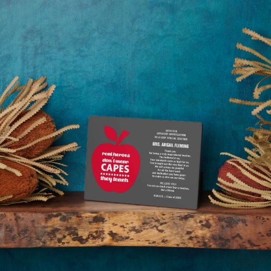 Danke, Lehrer. Teuringgeschenk Fotoplatte (Seite)