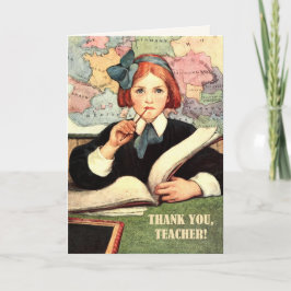 Danke, Lehrer. Vintage Kundenkarte Dankeskarte