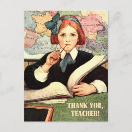 Danke, Lehrer. Vintage Kunst Postkarte