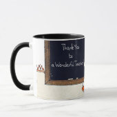 Danke, Lehrer. Vintage Kunst Tasse (Links)
