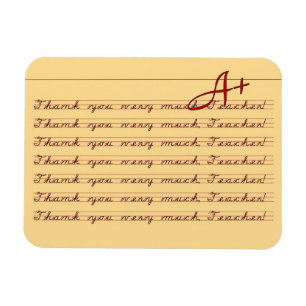 Danke, Lehrer, Vintage Penmanship Danke Magnet