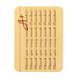 Danke, Lehrer, Vintage Penmanship Danke Magnet
