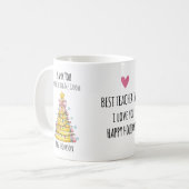 Danke Lehrer Weihnachtsbaum Bleistift Kaffeetasse (Vorderseite Links)