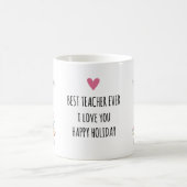 Danke Lehrer Weihnachtsbaum Bleistift Kaffeetasse (Mittel)
