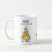 Danke Lehrer Weihnachtsbaum Bleistift Kaffeetasse (Links)