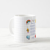 Danke Lehrer Wertschätzung Regenbogenwolke Gedicht Kaffeetasse (Vorderseite Links)