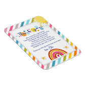 Danke Lehrer Wertschätzung Regenbogenwolke Gedicht Magnet (Rechte Seite)