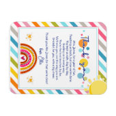 Danke Lehrer Wertschätzung Regenbogenwolke Gedicht Magnet (Horizontal)