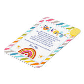 Danke Lehrer Wertschätzung Regenbogenwolke Gedicht Magnet (Linke Seite)