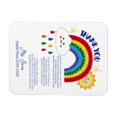 Danke Lehrer Wertschätzung Regenbogenwolke Gedicht Magnet (Horizontal)