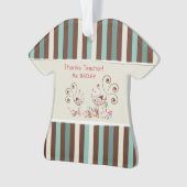 Danke Lehrer, Whimsical Bird Strip Ornament (Vorderseite)