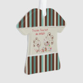 Danke Lehrer, Whimsical Bird Strip Ornament (Vorderseite)