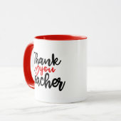 Danke Lehrerarbeits-Tasse Tasse (Vorderseite Links)