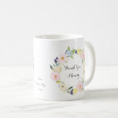 Danke Lehrerblumenwreath-Kaffee-Tasse Kaffeetasse (VorderseiteRechts)