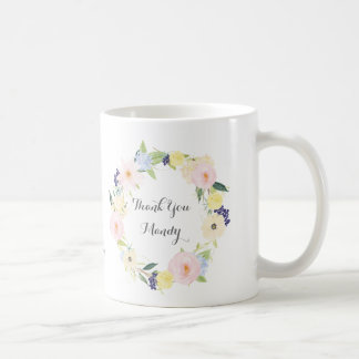 Danke Lehrerblumenwreath-Kaffee-Tasse Kaffeetasse