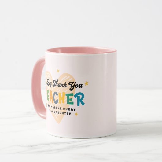 Danke, Lehrerin Tasse (Vorderseite Links)