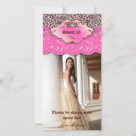 Danke Leopard Lace Jewel Sweet 16 Pink