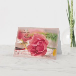 Danke. Lesung bei unserer Hochzeit, Rose, Religiös Dankeskarte