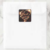 Danke Licht Quadratischer Aufkleber (Tasche)