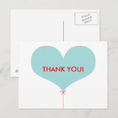 Danke Liebe Balloon Postkarte (Vorne/Hinten)