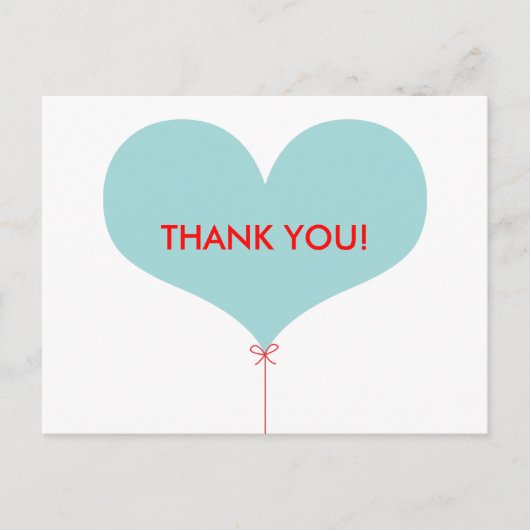 Danke Liebe Balloon Postkarte (Vorderseite)