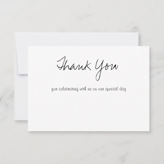 Danke Liebe Flat Card 3.5" x 5" - Blau (Rückseite)