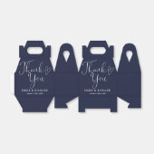 Danke Liebe Heart Navy Blue Wedding Geschenkschachtel (Ungefaltet)