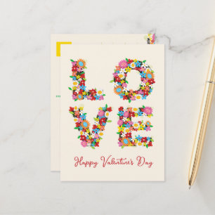 DANKE Liebe Launige Bunte Frühlingsblumen Postkarte