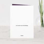 Danke lila der Unternehmensweihnachtsbaum Feiertagskarte (Rückseite)