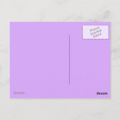 Danke lila Muster Postkarte (Rückseite)