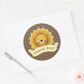 Danke, Lion Runder Aufkleber (Umschlag)