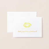 Danke Lip Print Folienkarte (Vorderseite mit Umschlag)