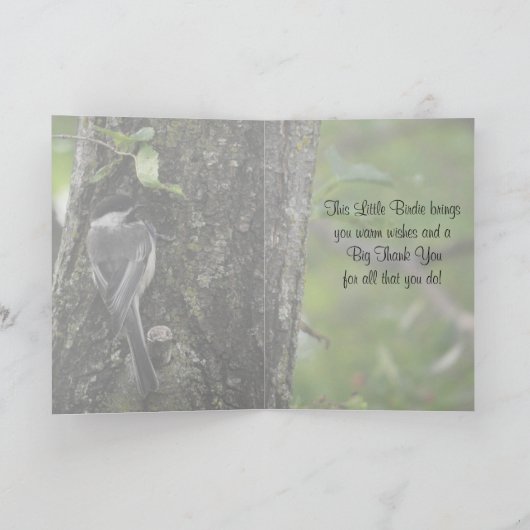 Danke, Little Birdie Cards von Janz Dankeskarte (Innenseite)