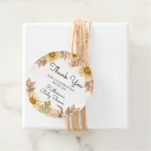 Danke Little Pumpkin Autumn Baby Dusche Geschenkanhänger (Beispiel)