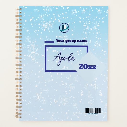 Danke & Logo & Text personalisieren Planer (Vorderseite)