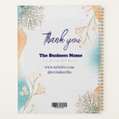 Danke & Logo & Text personalisieren Planner Planer (Rückseite)