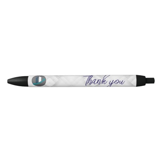 Danke & Logo weiß Kugelschreiber (Vorderseite)
