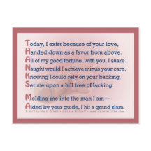 Danke, Ma (akrostisch)