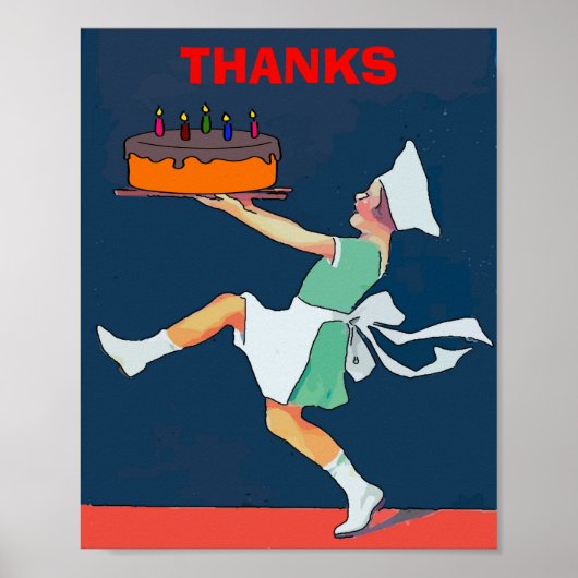 Danke, Mädchen mit Kuchen! Poster (Vorne)