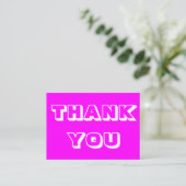 Danke, magenta weiße Karte (Stehend Vorderseite)