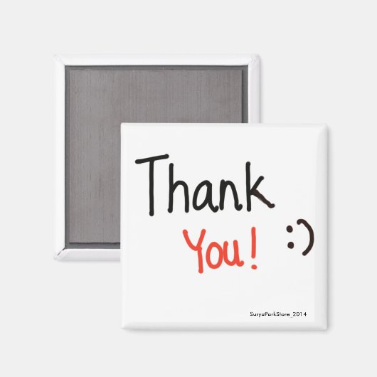 Danke, Magnet (Vorderseite/Rückseite)