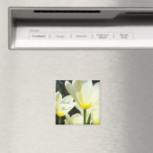 Danke! Magnet Gelb Weiße Tulip Blume Boss (In Situ (Geschirrspüler))
