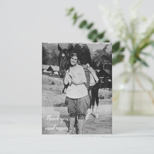 Danke, Mail Carrier Postcard Postkarte (Stehend Vorderseite)