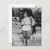 Danke, Mail Carrier Postcard Postkarte (Vorne/Hinten)