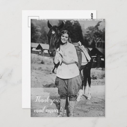 Danke, Mail Carrier Postcard Postkarte (Vorne/Hinten)