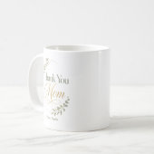 Danke Mama Botanische Wertschätzung Kaffeetasse (Vorderseite Links)