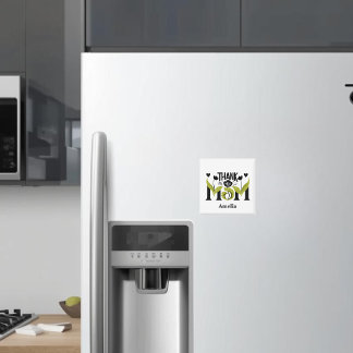 Danke Mama Floral Personalisierter Magnet