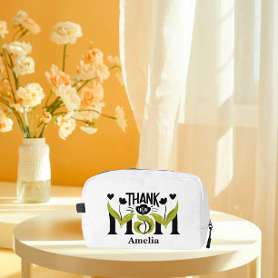 Danke Mama Florale Personalisierte Kosmetiktasche Waschbeutel
